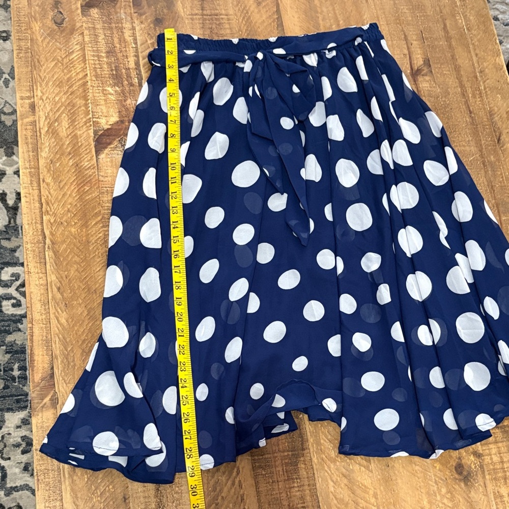 Navy Polka Dot Skirt - Picture 6 of 7